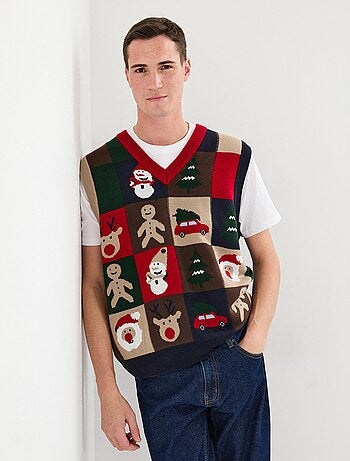 Gilet de Noël en tricot, MO Fashion