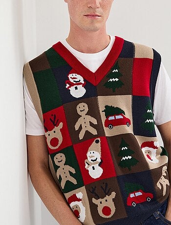 Gilet de Noël en tricot, MO Fashion
