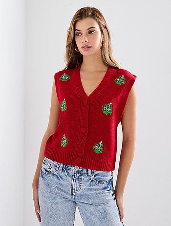 Gilet de Noël en tricot, MO Fashion
