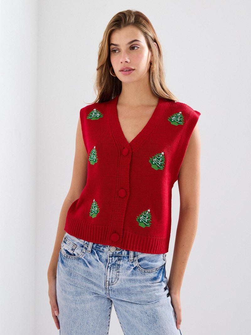 Gilet de Noël en tricot, MO Fashion