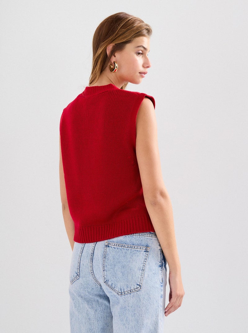 Gilet de Noël en tricot, MO Fashion Rouge - Kiabi