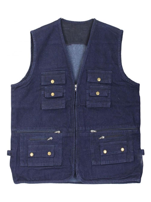 Gilet de pêche en jeans Kebello - Kiabi