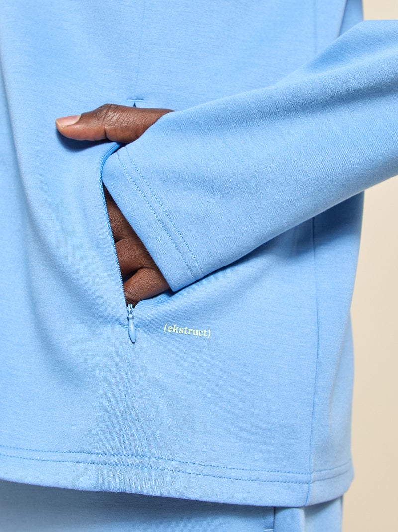 Gilet de sport à capuche - (ekstract) Bleu - Kiabi