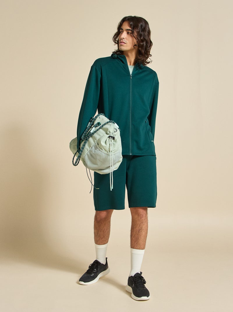 Gilet de sport à capuche - (ekstract) Vert - Kiabi