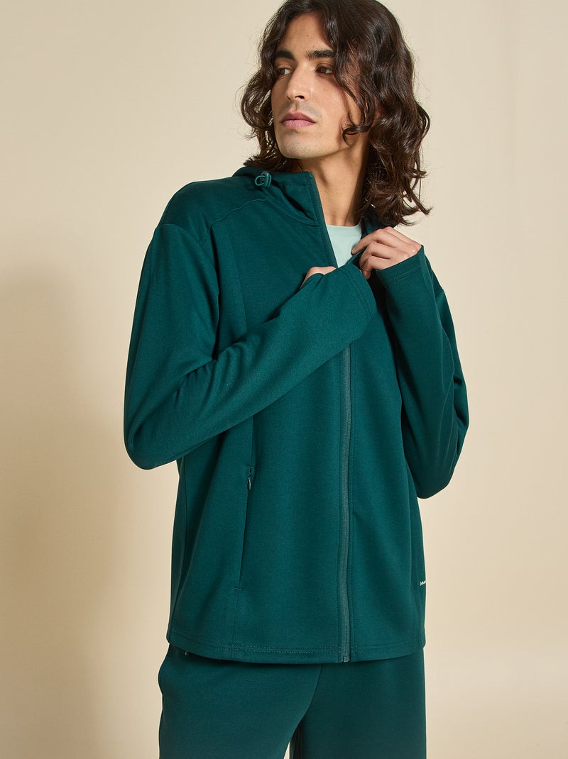 Gilet de sport à capuche - (ekstract) Vert - Kiabi