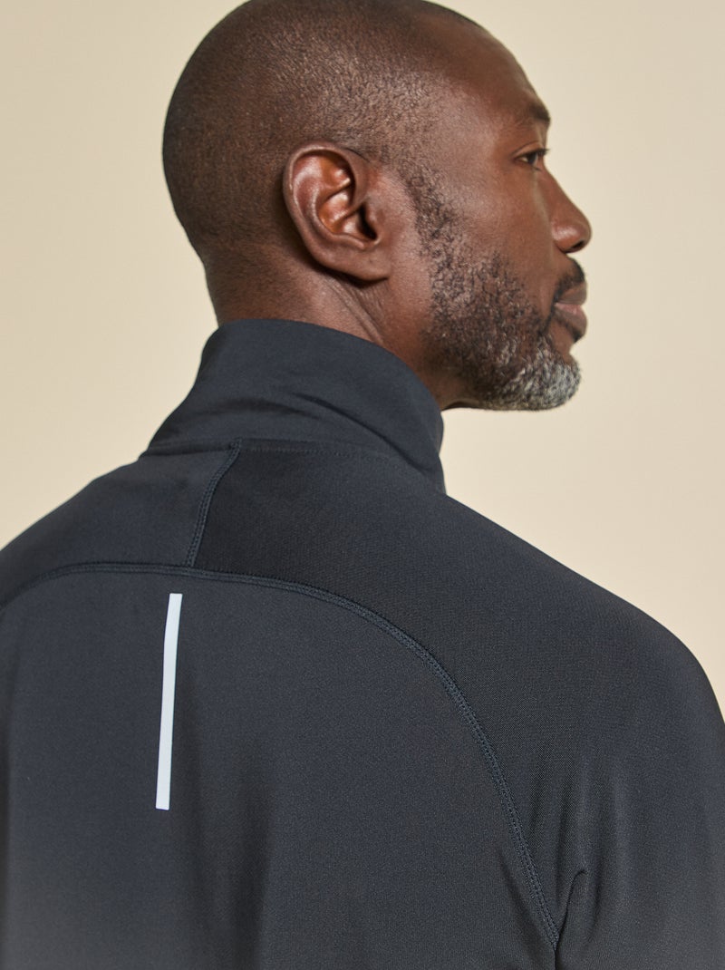 Gilet de sport à col zippé - (ekstract) Noir - Kiabi