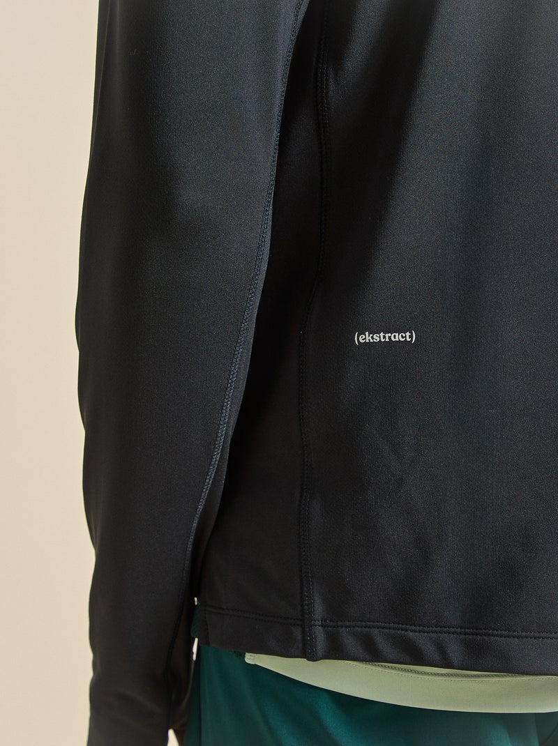 Gilet de sport à col zippé - (ekstract) Noir - Kiabi