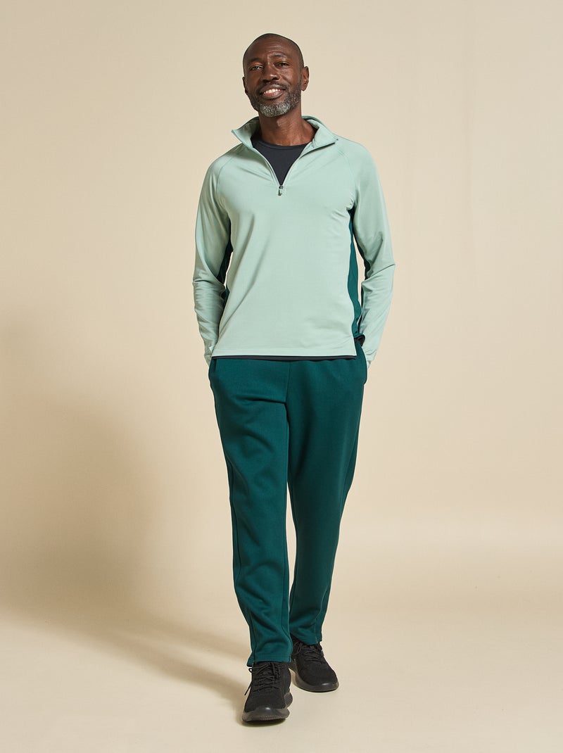 Gilet de sport à col zippé - (ekstract) Vert - Kiabi