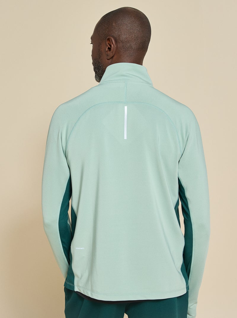 Gilet de sport à col zippé - (ekstract) Vert - Kiabi