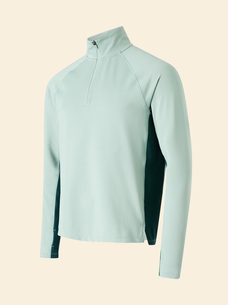 Gilet de sport à col zippé - (ekstract) Vert - Kiabi