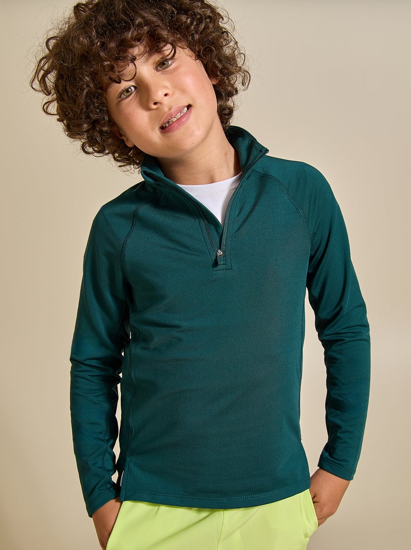 Gilet de sport col camionneur - (ekstract) Vert - Kiabi