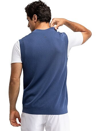 Gilet de tennis en maille col en v homme tennis homme serve