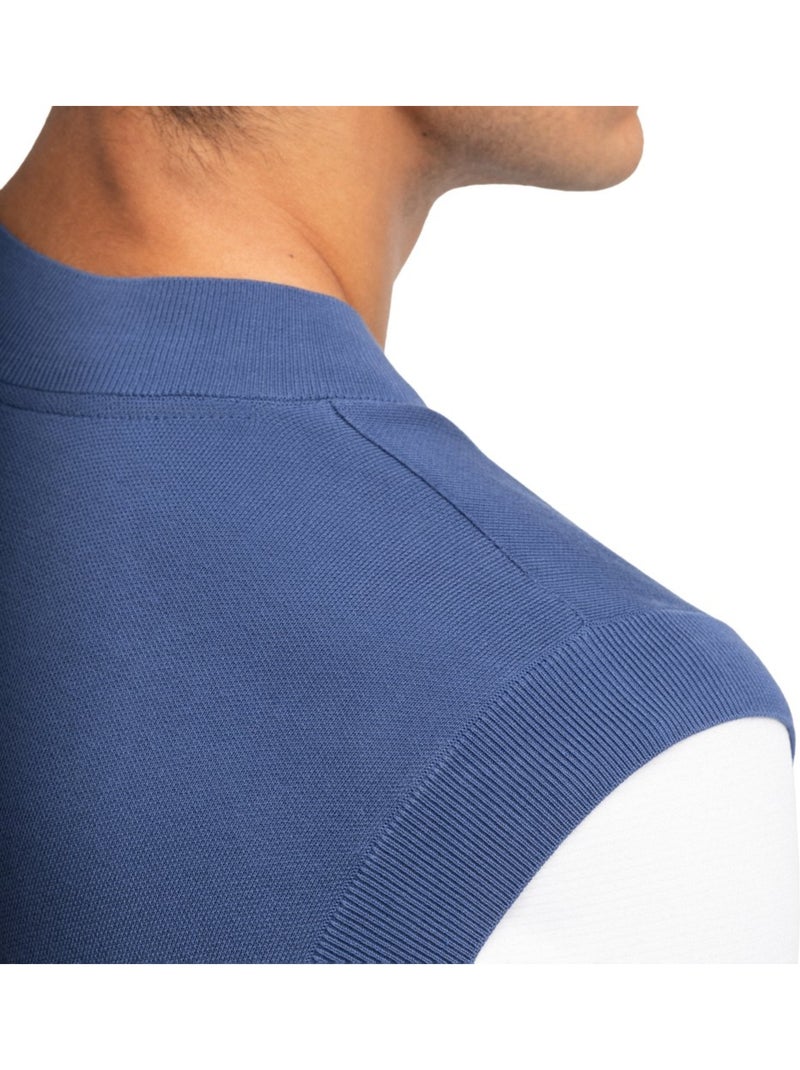 Gilet de tennis en maille col en v homme tennis homme serve Bleu - Kiabi