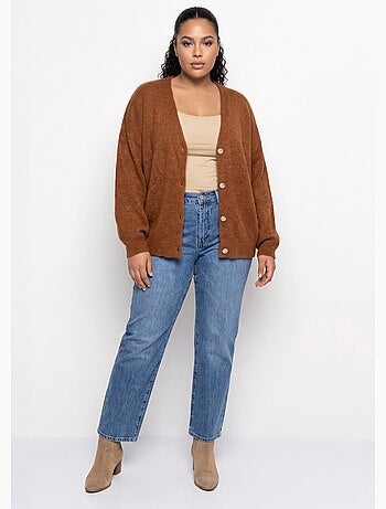 Gilet doux chaud tendance avec alpaga - afibel