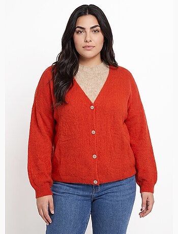 Gilet doux chaud tendance avec alpaga - afibel