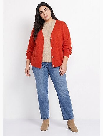 Gilet doux chaud tendance avec alpaga - afibel