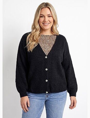 Gilet doux chaud tendance avec alpaga - afibel