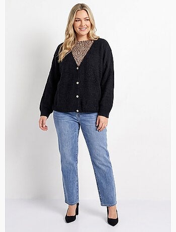 Gilet doux chaud tendance avec alpaga - afibel