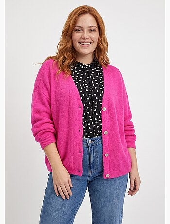 Gilet doux chaud tendance avec alpaga - afibel