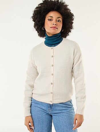 Gilet doux en laine et mohair