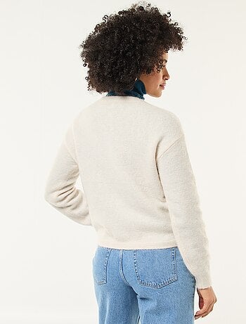 Gilet doux en laine et mohair