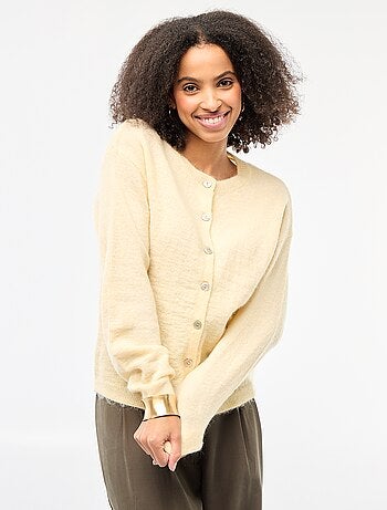 Gilet doux en laine et mohair