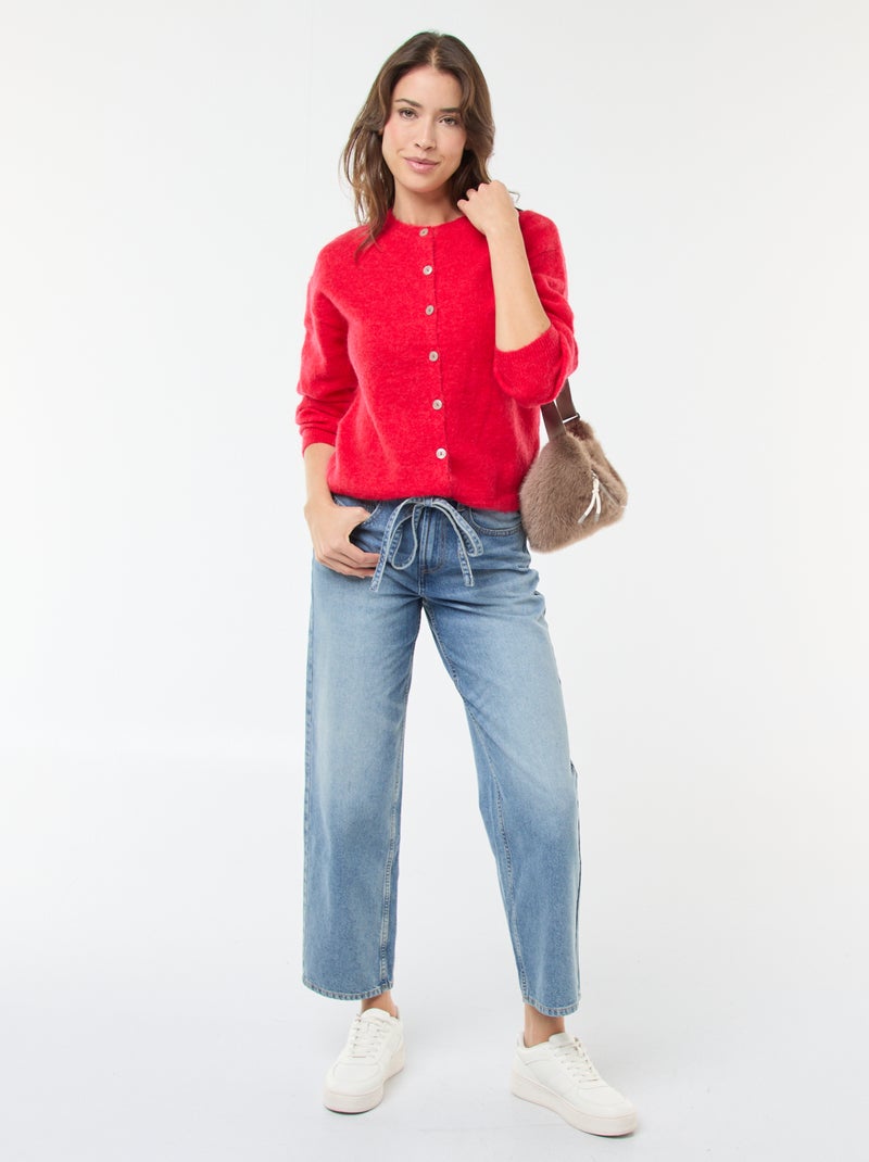 Gilet doux en laine et mohair Rouge - Kiabi