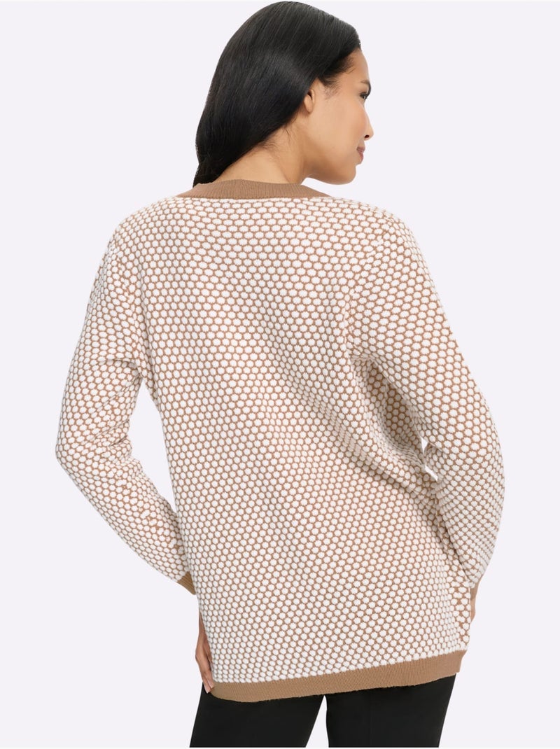 Gilet doux et moelleux - taille standard - moda vilona Blanc Marron - Kiabi
