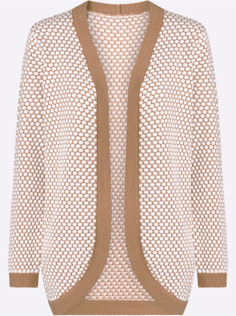 Gilet doux et moelleux - taille standard - moda vilona Blanc Marron - Kiabi