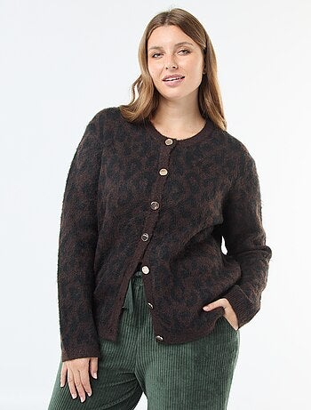 Gilet doux imprimé léopard