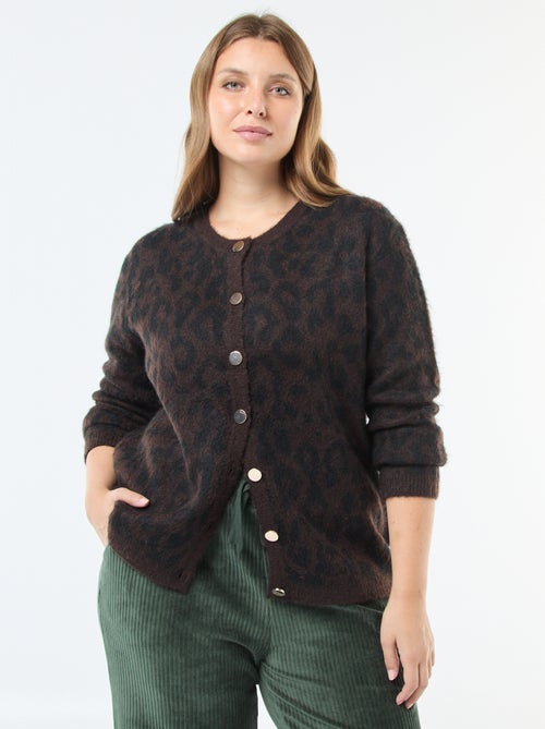 Gilet doux imprimé léopard - Kiabi