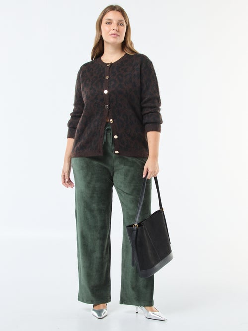 Gilet doux imprimé léopard - Kiabi