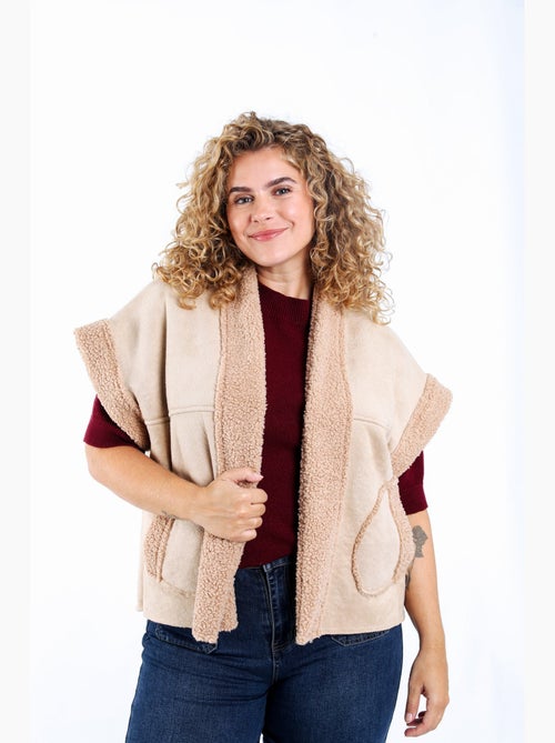 Gilet effet mouton uni - Kiabi Gilet effet mouton uni - Kiabi