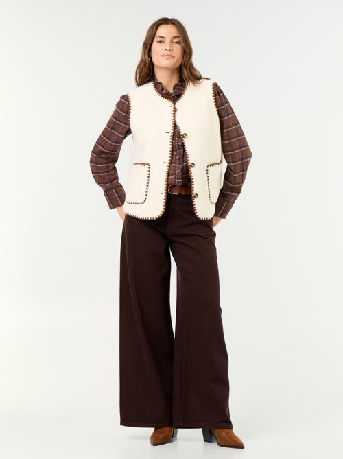 Gilet effet moutonné sans manches - Kiabi Gilet effet moutonné sans manches - Kiabi