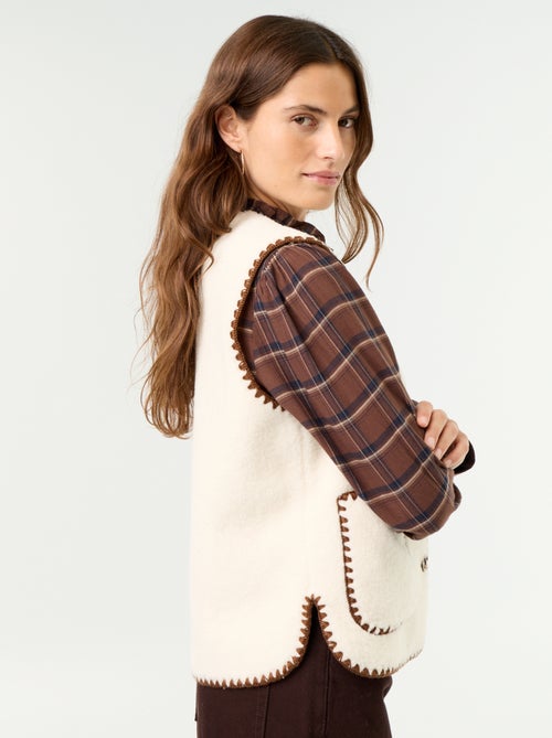 Gilet effet moutonné sans manches - Kiabi Gilet effet moutonné sans manches - Kiabi