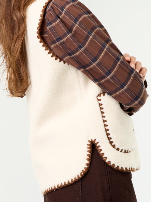 Gilet effet moutonné sans manches - Kiabi Gilet effet moutonné sans manches - Kiabi