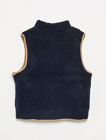 Gilet effet moutonnée sans manches