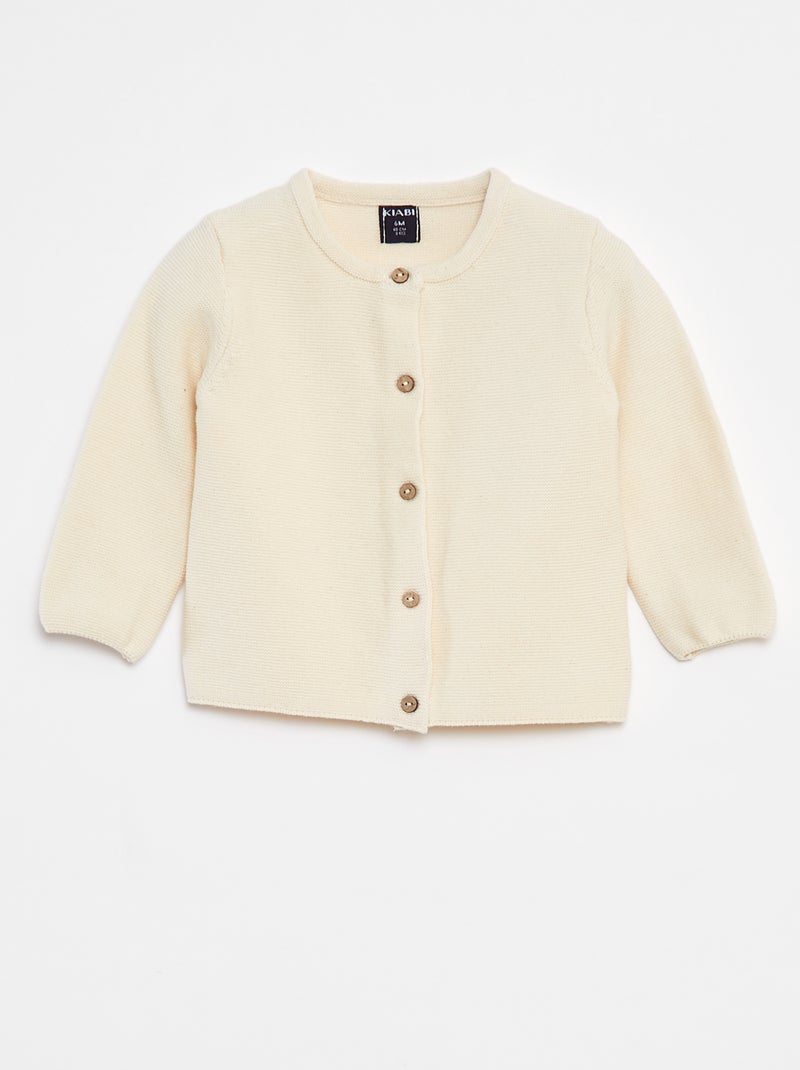 Gilet en coton Blanc - Kiabi