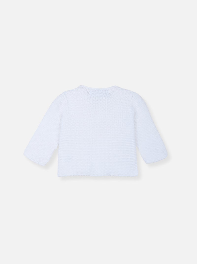 Gilet en coton petit mousse Blanc - Kiabi