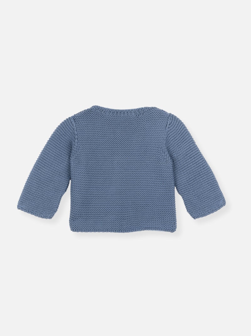 Gilet en coton petit mousse Bleu - Kiabi