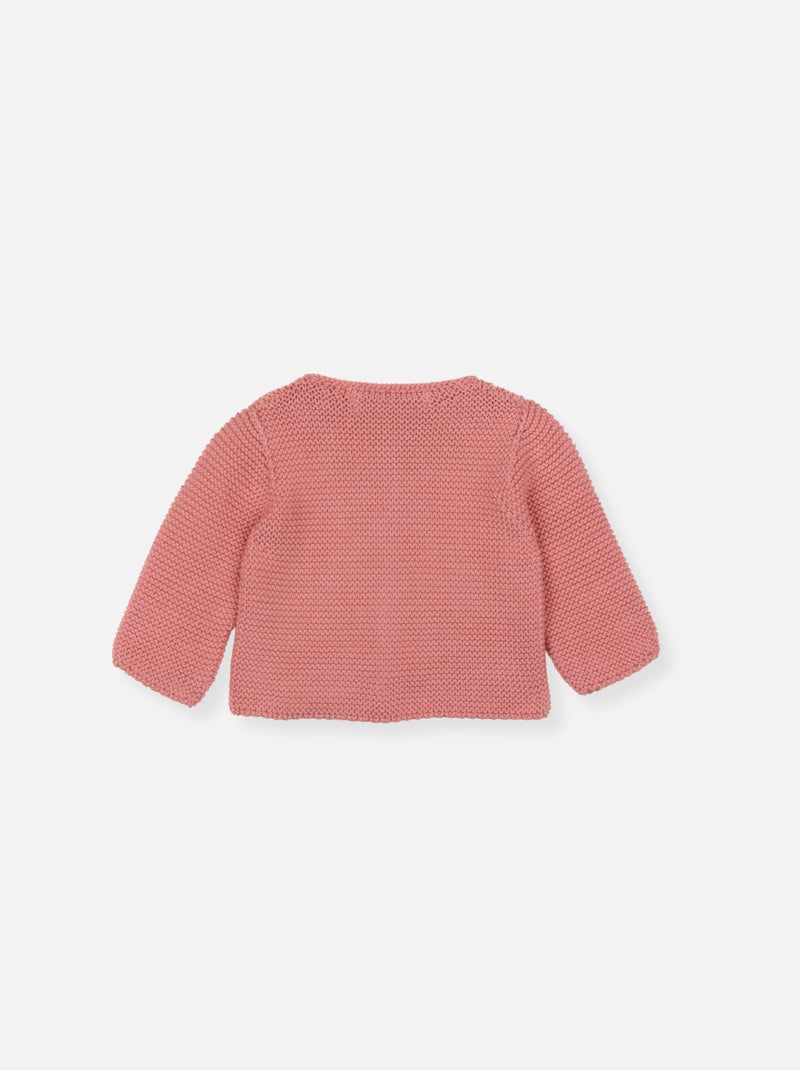 Gilet en coton petit mousse Rose - Kiabi