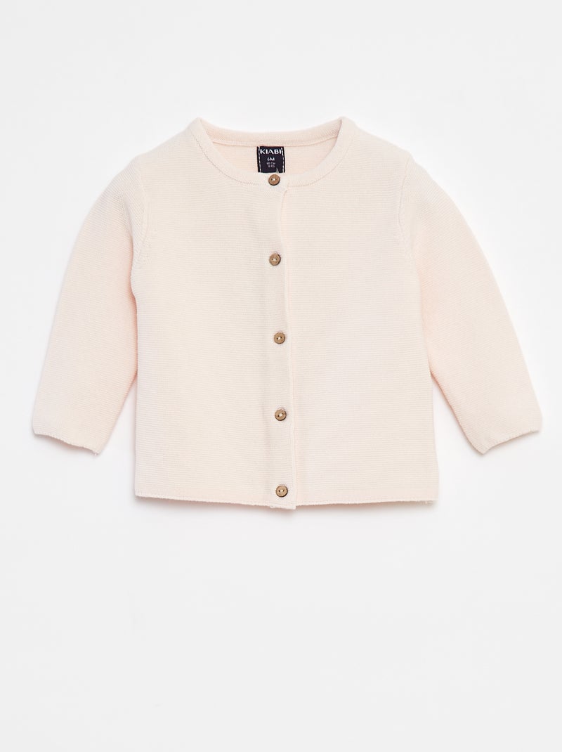 Gilet en coton Rose - Kiabi