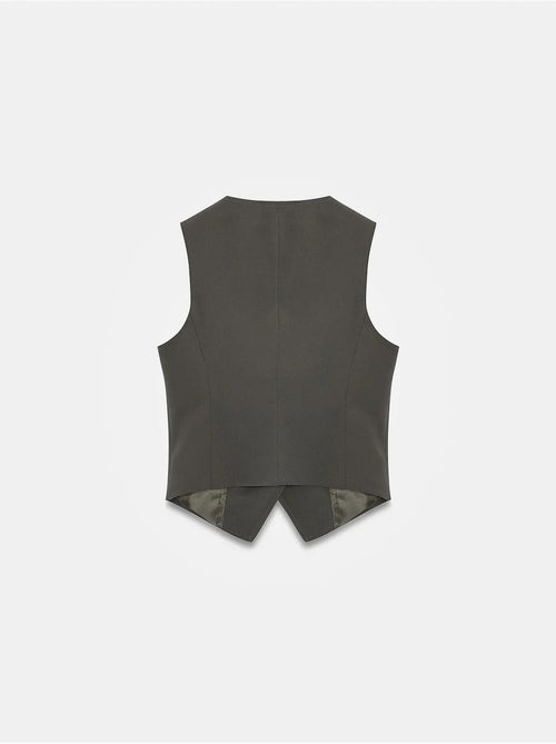 Gilet En Crêpe Avec Ceinture - Kiabi