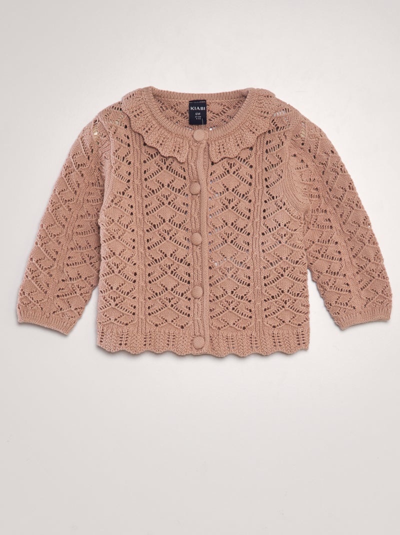 Gilet en crochet ROSE - Kiabi