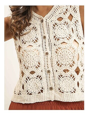 Gilet en crochet sans manches KAPADOCE