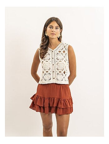 Gilet en crochet sans manches KAPADOCE