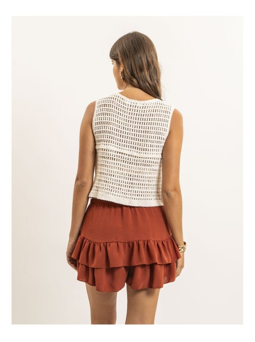 Gilet en crochet sans manches KAPADOCE - Kiabi