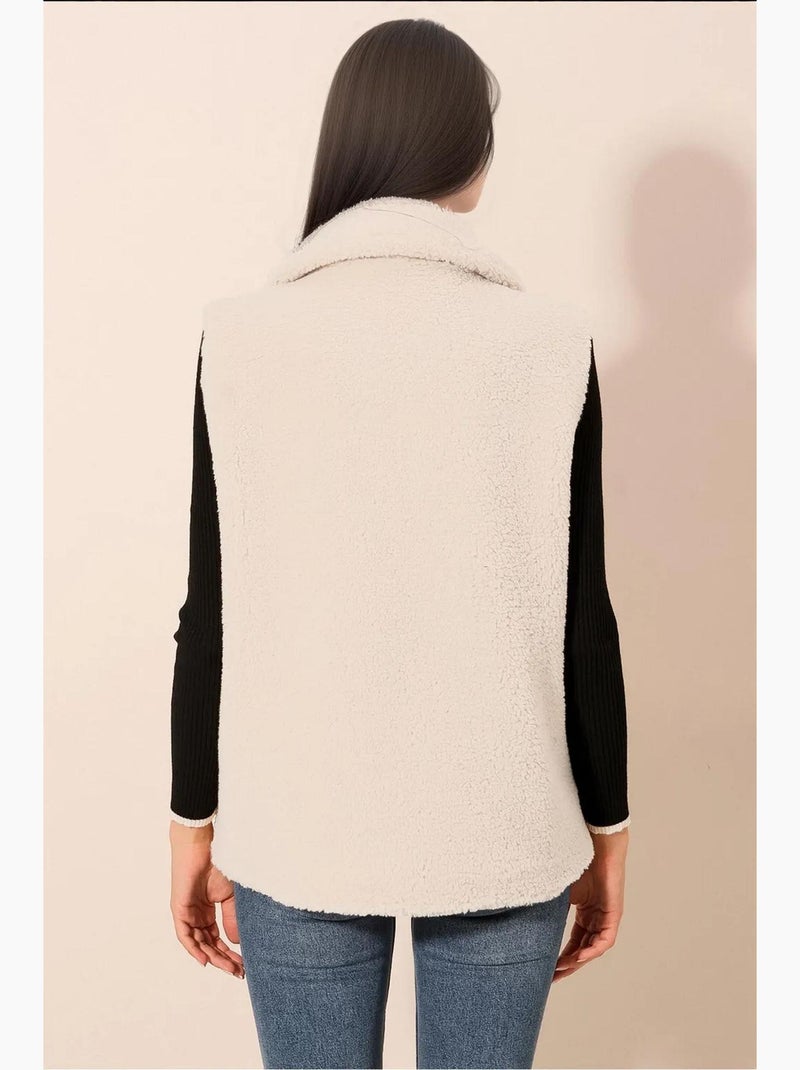 Gilet en fausse fourrure bdart Blanc - Kiabi