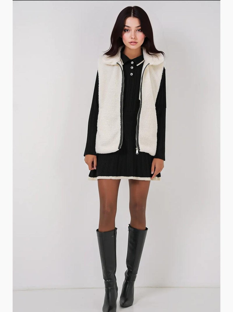 Gilet en fausse fourrure bdart Blanc - Kiabi
