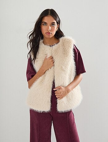 Gilet en fausse fourrure, MO Fashion